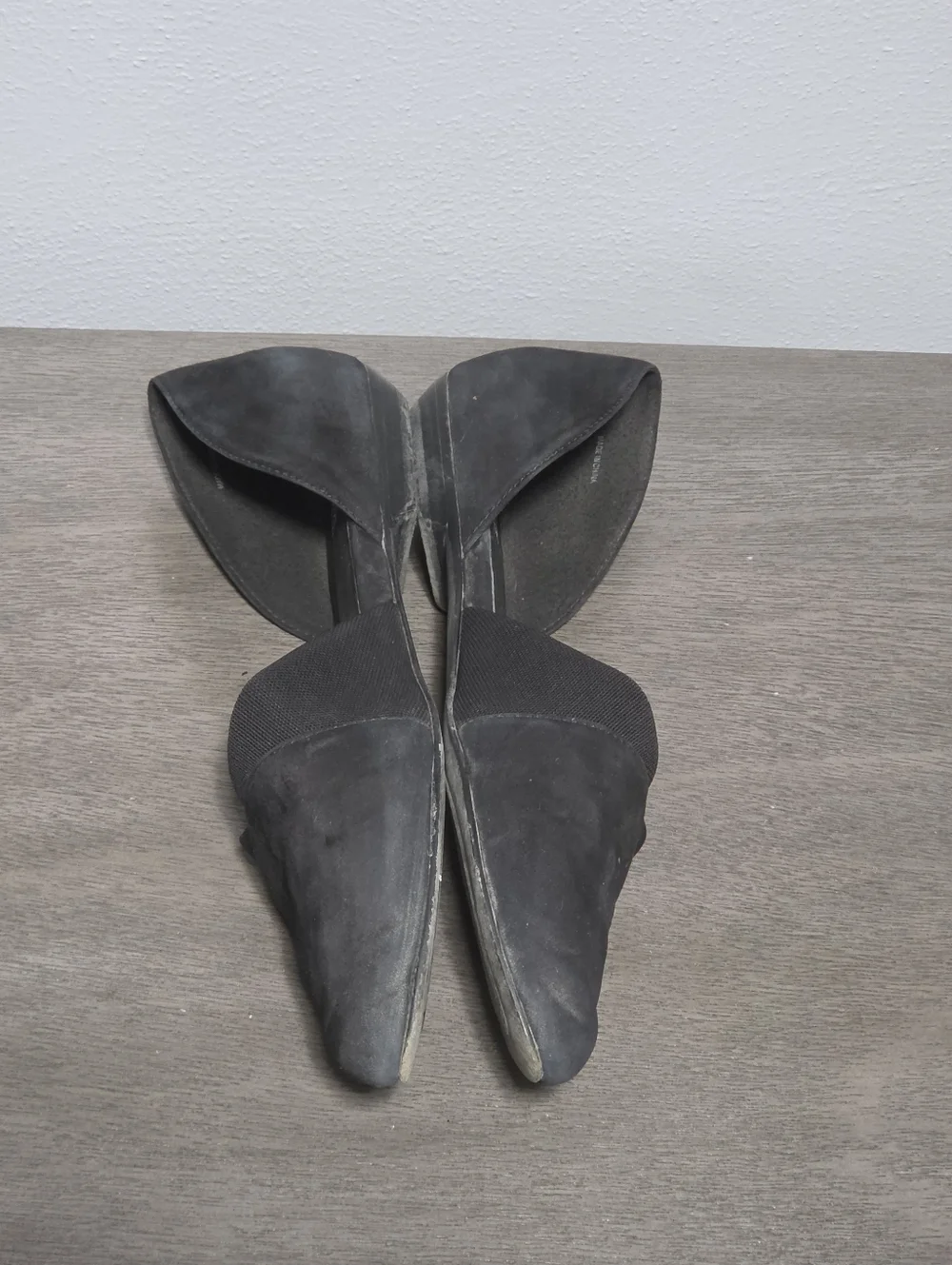 EILEEN FISHER Ida Dorsay Flats Womens Size 8.5 Black Suede Leather Minimalist